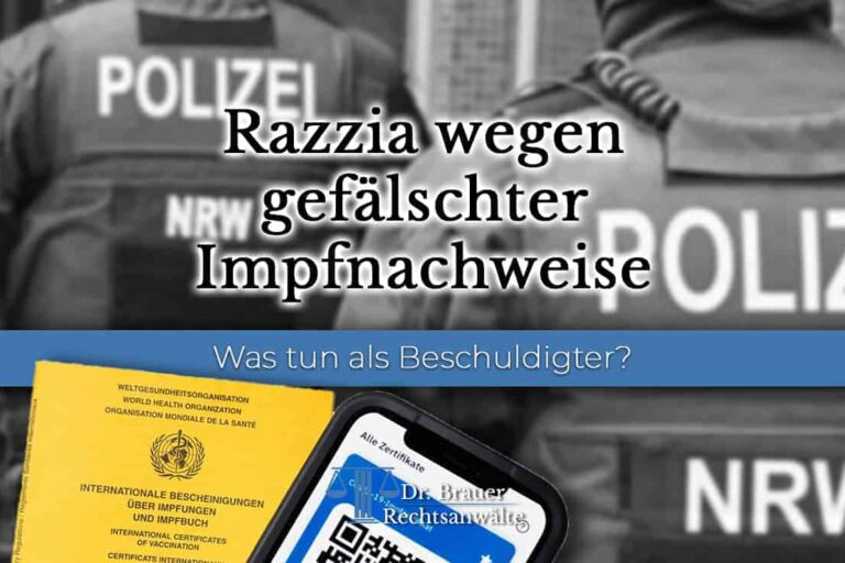 Razzia wegen gefälschter Impfpässe – Was tun als Beschuldigter?